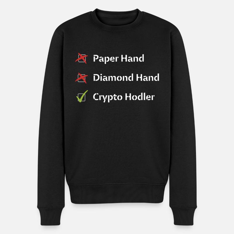 Krypto-Checkliste - Männer Premium Bio Pullover - Schwarz