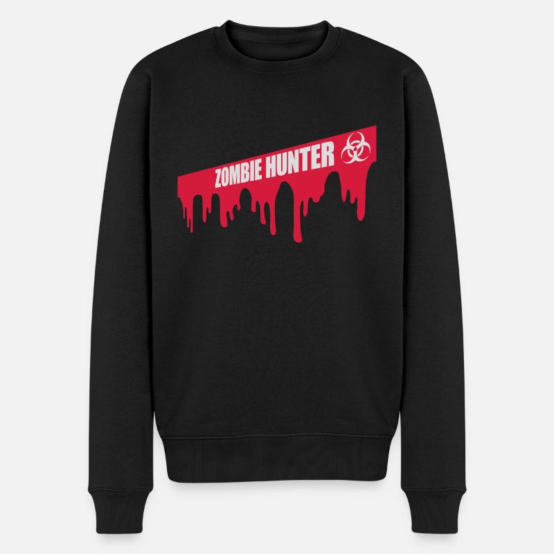 Chasseur de zombies Citation d’Halloween - Pull Premium bio Homme - noir