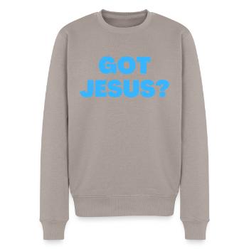 Got Jesus - Citations chrétiennes - Pull Premium bio Homme - taupe - Devant - Nico (187cm)