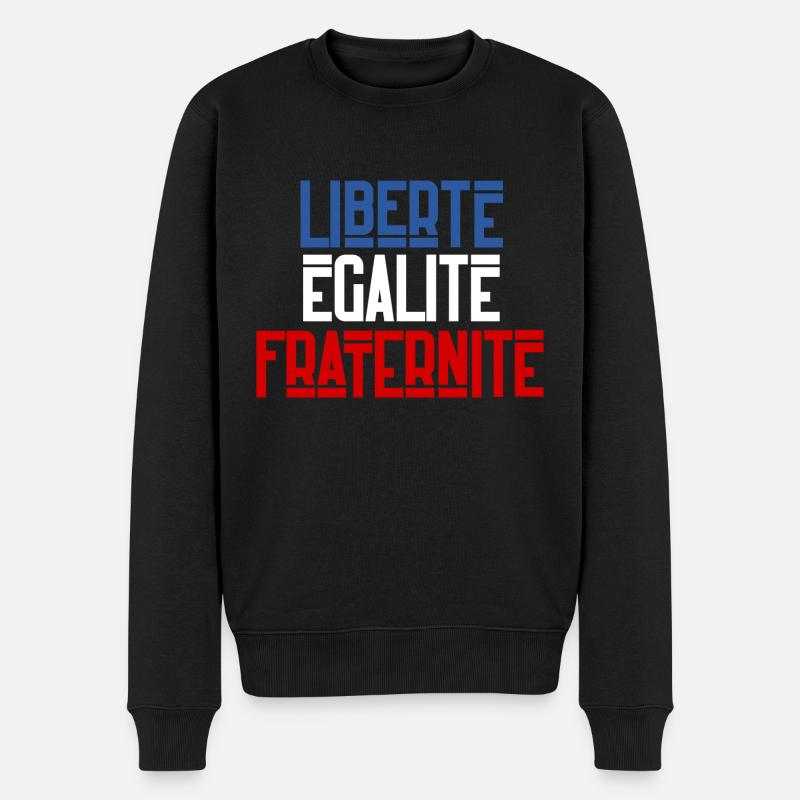 Liberté égalité fraternité - Pull Premium bio Homme - noir