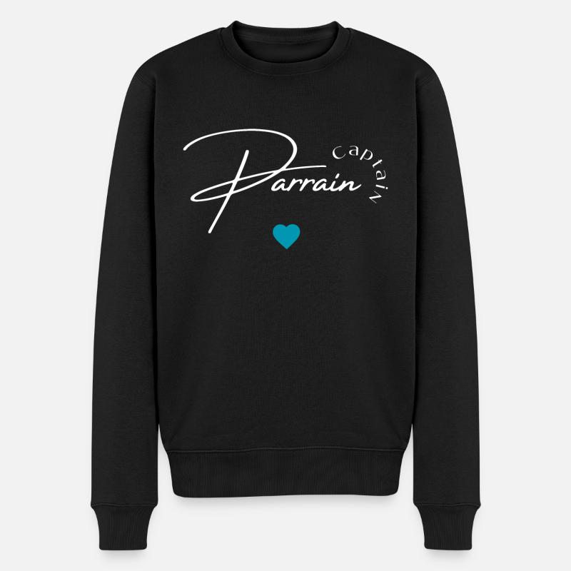 Captain parrain - Pull Premium bio Homme - noir