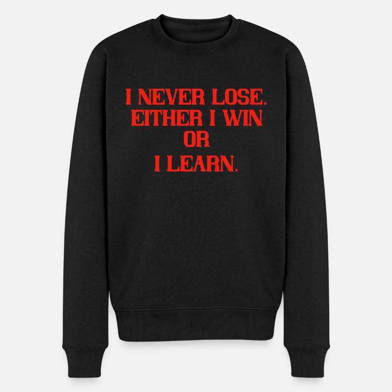 I never lose - Männer Premium Bio Pullover - Schwarz