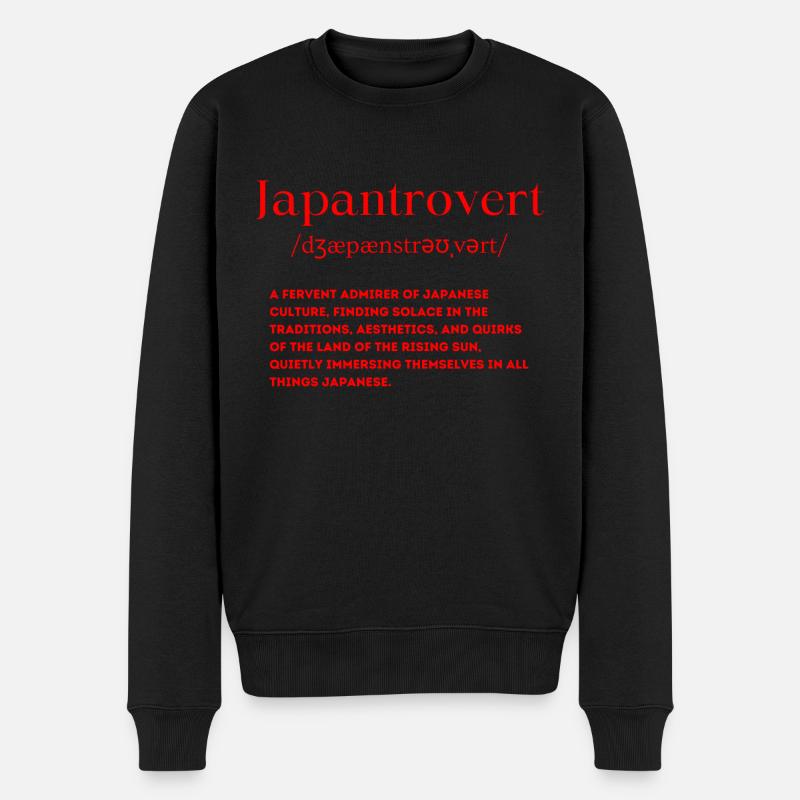 Japantrovert Définition Japan Lovers - Pull Premium bio Homme - noir
