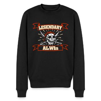 Costume Alwin - Men's Premium Organic Jumper - black - Front - Nico (187cm)
