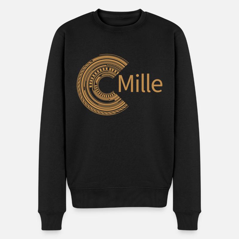 Für Mille - Männer Premium Bio Pullover - Schwarz