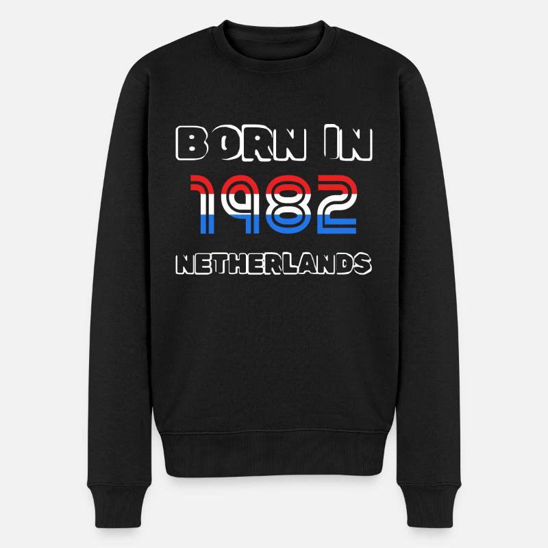 1982 - Men's Premium Organic Jumper - black