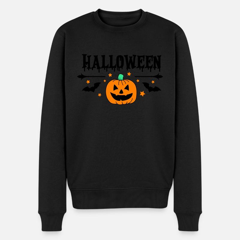 halloween - Männer Premium Bio Pullover - Schwarz