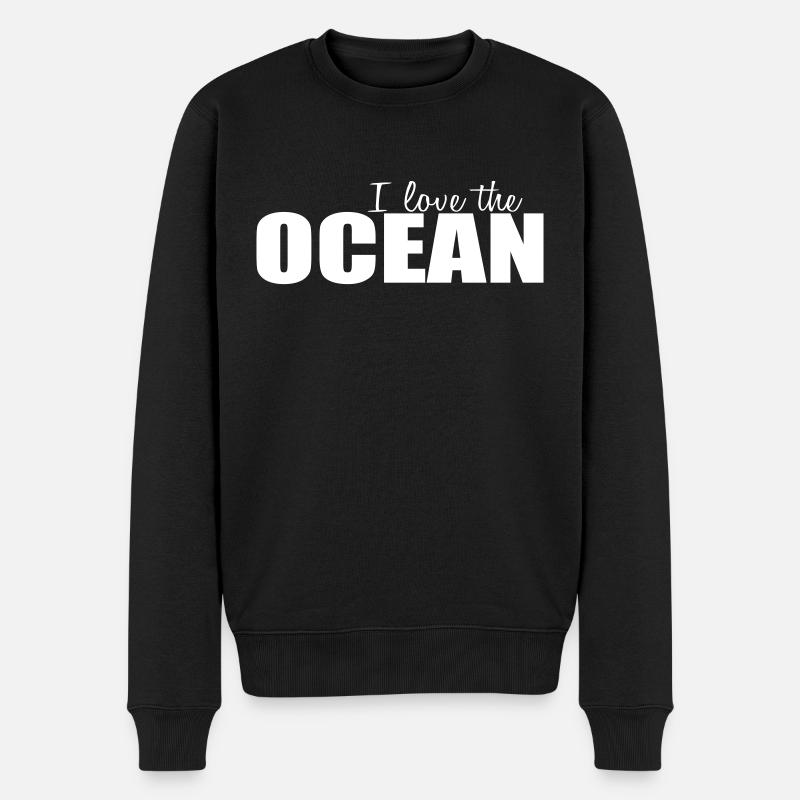 J’ADORE L’OCÉAN - Pull Premium bio Homme - noir