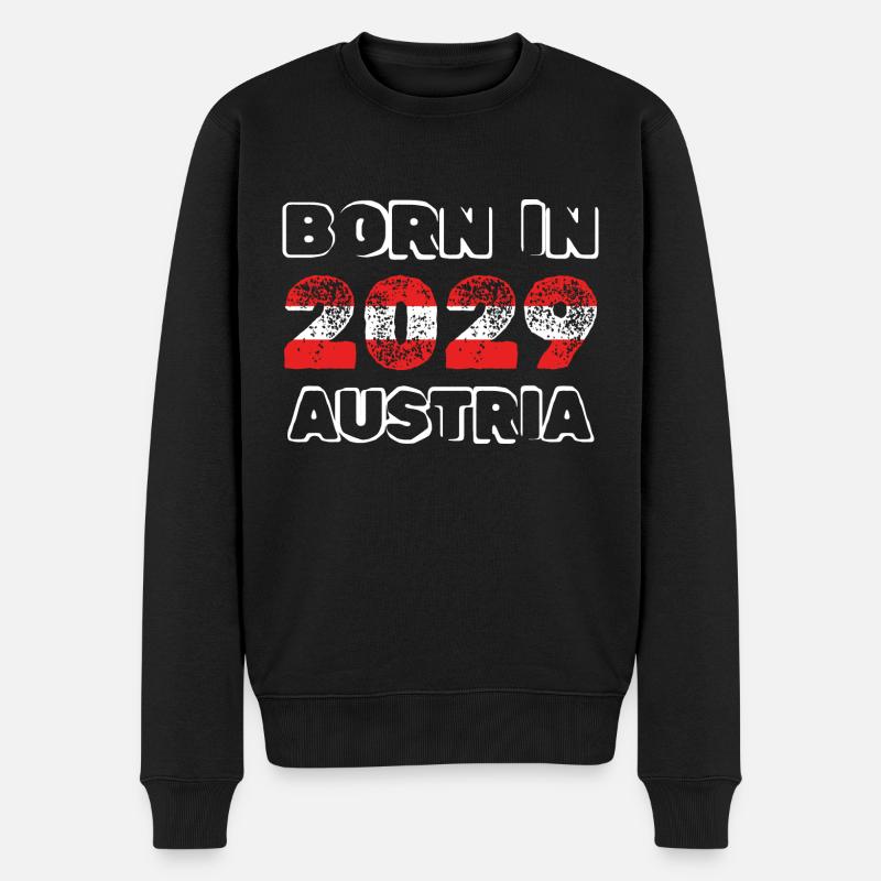 Geboren 2029 - Männer Premium Bio Pullover - Schwarz