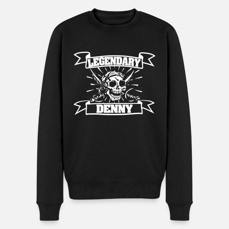 Denny - Männer Premium Bio Pullover - Schwarz