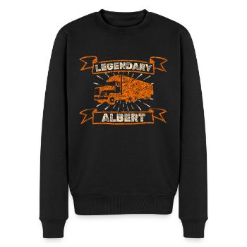 Geschenk für Albert - Männer Premium Bio Pullover - Schwarz - Vorne - Nico (187cm)