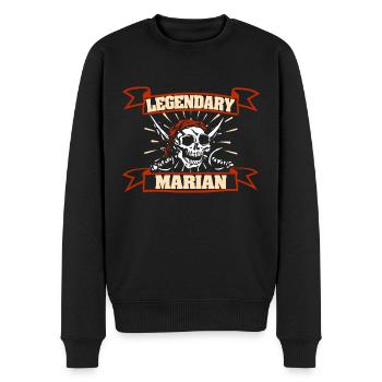 Prénom Marian - Pull Premium bio Homme - noir - Devant - Nico (187cm)