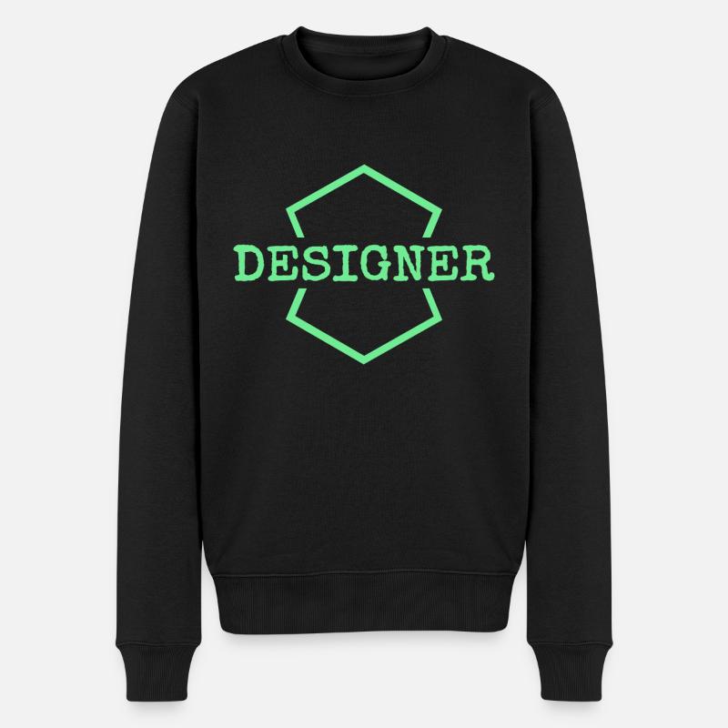 Arbeit Designer - Männer Premium Bio Pullover - Schwarz