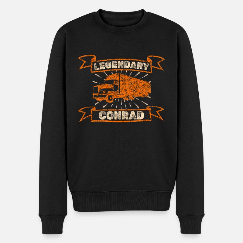 Camionneur Conrad - Pull Premium bio Homme - noir