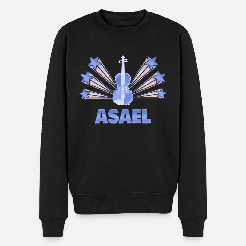 Geschenk für Asael - Männer Premium Bio Pullover - Schwarz