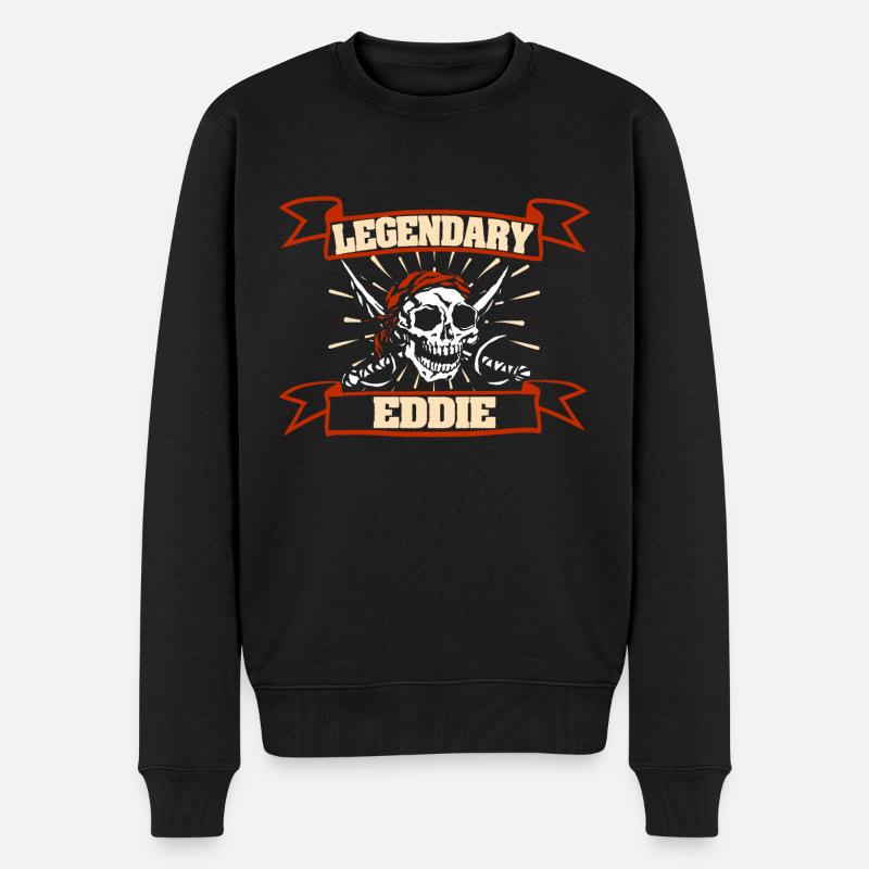 Fasching Eddie - Männer Premium Bio Pullover - Schwarz