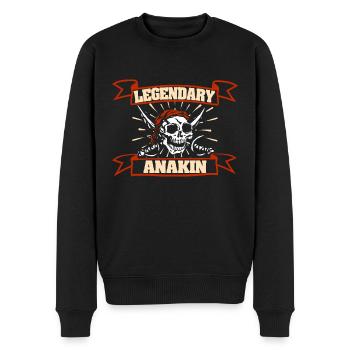 Fasching Anakin - Männer Premium Bio Pullover - Schwarz - Vorne - Nico (187cm)