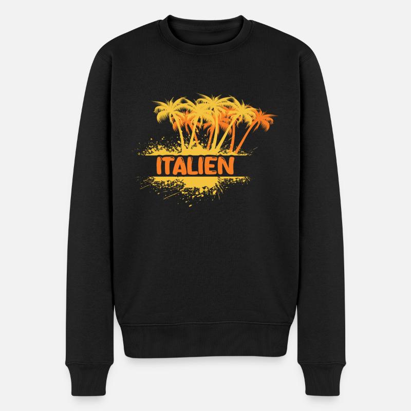 Party Italien - Männer Premium Bio Pullover - Schwarz