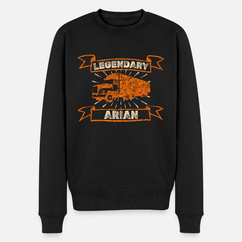 Arian - Männer Premium Bio Pullover - Schwarz