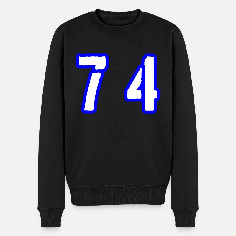 74 Symbole numérique - Pull Premium bio Homme - noir
