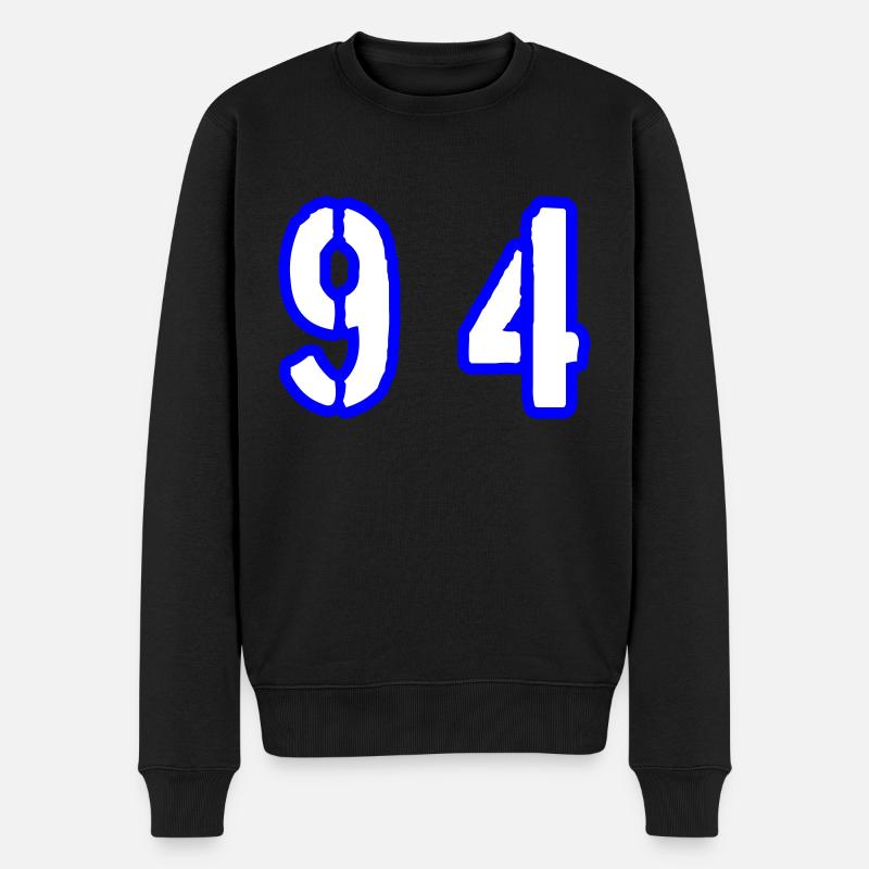 94 Zahl Symbol - Männer Premium Bio Pullover - Schwarz