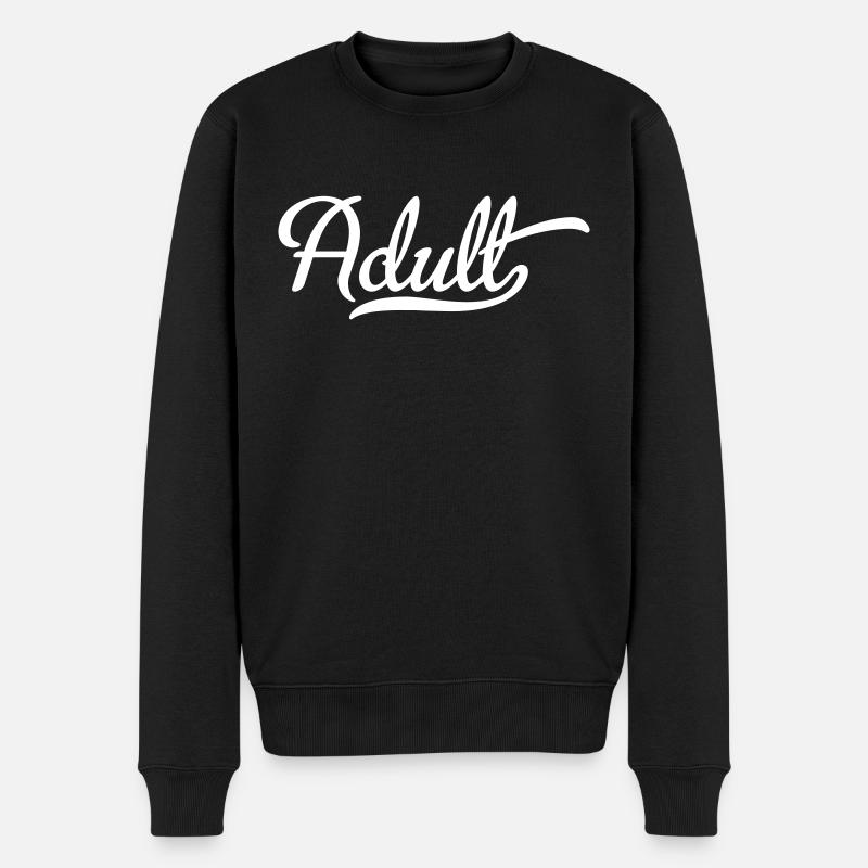adult - Männer Premium Bio Pullover - Schwarz