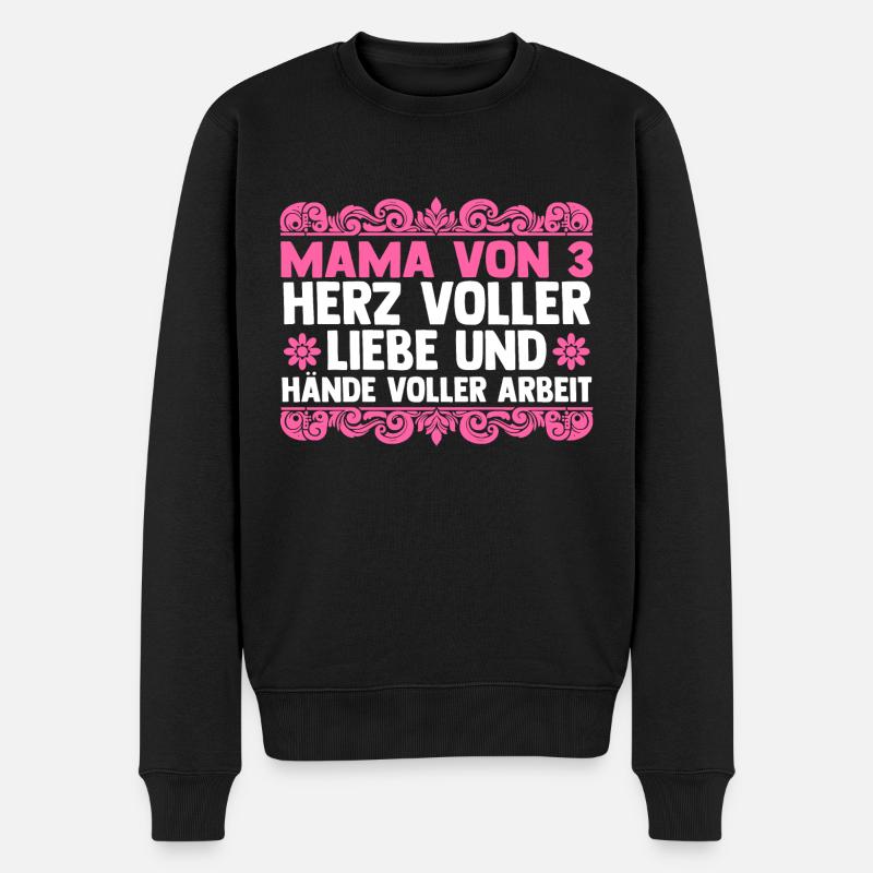 Maman de 3 enfants - Pull Premium bio Homme - noir