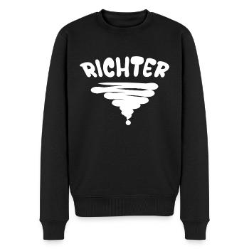 Geschenk für Richter - Männer Premium Bio Pullover - Schwarz - Vorne - Nico (187cm)