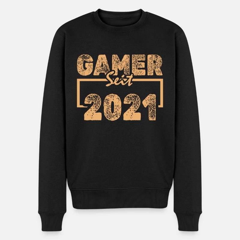 2021 - Männer Premium Bio Pullover - Schwarz