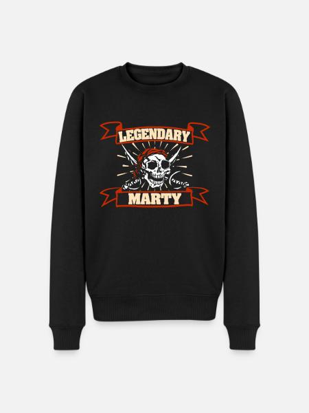Gift for Marty - Men's Premium Organic Jumper - black