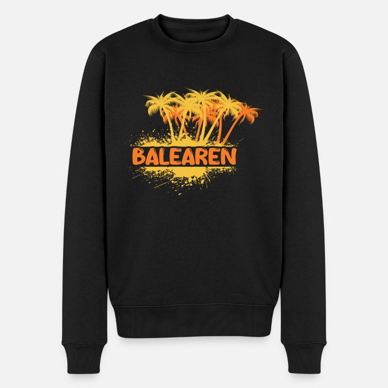 Balearen - Männer Premium Bio Pullover - Schwarz