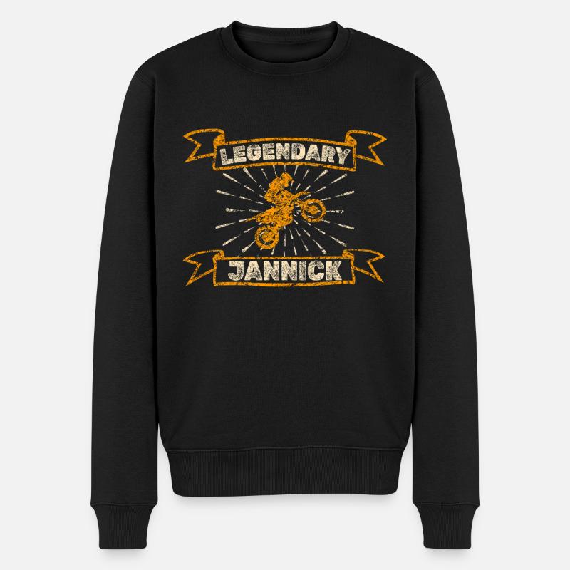 Motorrad Jannick - Männer Premium Bio Pullover - Schwarz