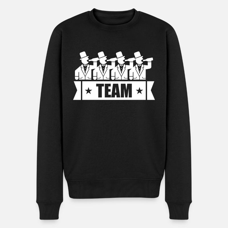 Bachelor Party Team - Männer Premium Bio Pullover - Schwarz