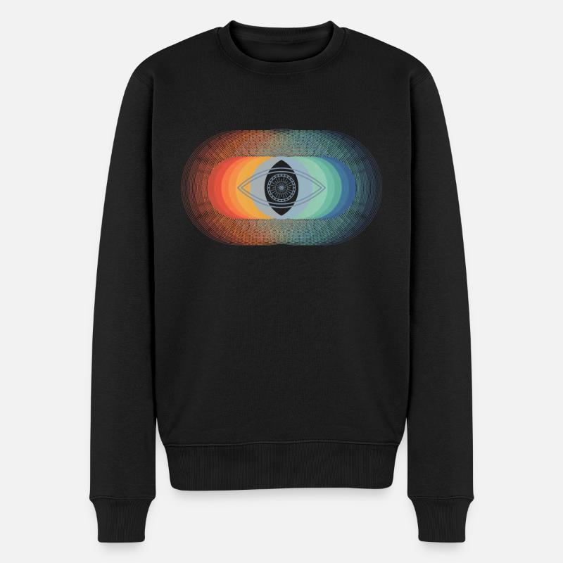 Auge (Kreise) - Männer Premium Bio Pullover - Schwarz