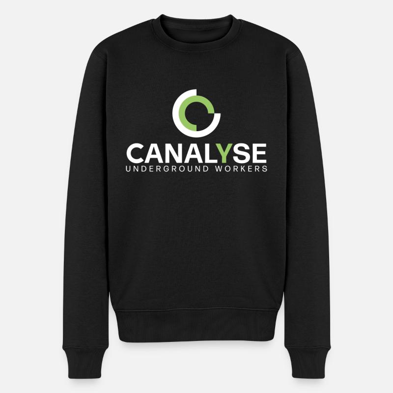CanalyseLogoInversé - Männer Premium Bio Pullover - Schwarz