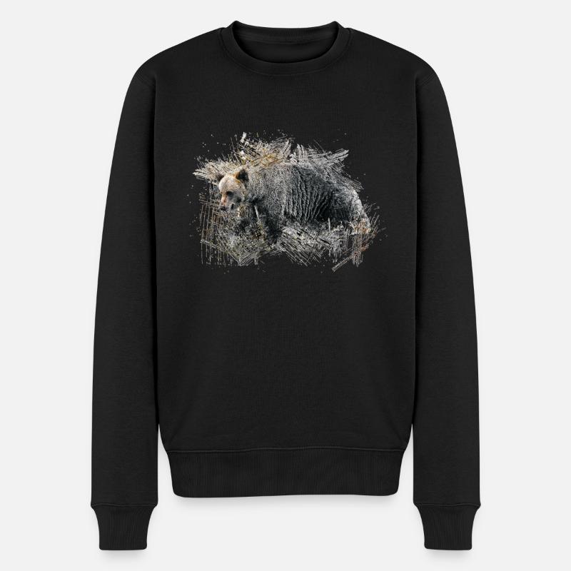 Bär - Männer Premium Bio Pullover - Schwarz