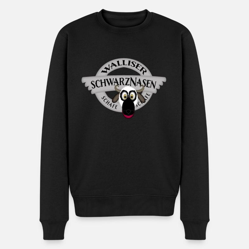 walliser schwarznasenschafe logo - Männer Premium Bio Pullover - Schwarz