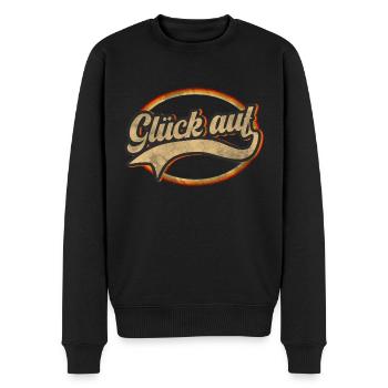 Glück auf - Männer Premium Bio Pullover - Schwarz - Vorne - Nico (187cm)