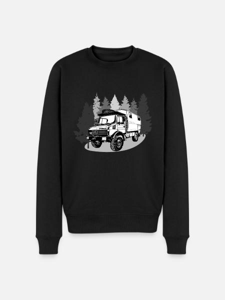 Camping - Unimog - Adventure - Oldtimer - Men's Premium Organic Jumper - black