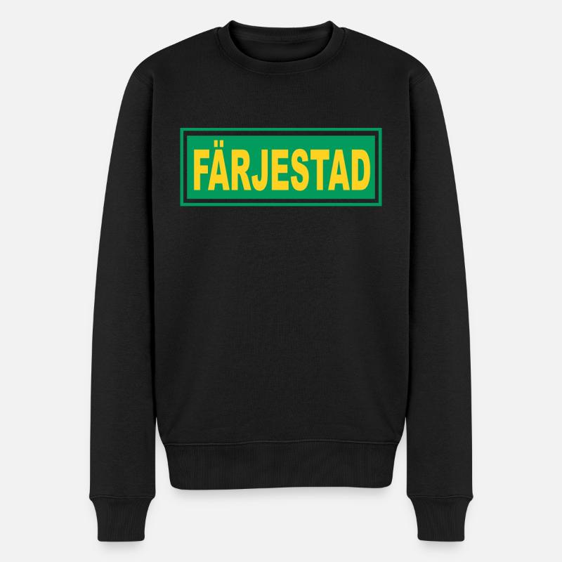 Färjestad Grün - Männer Premium Bio Pullover - Schwarz