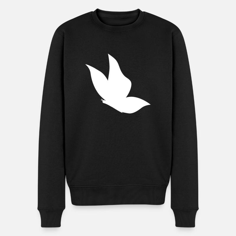 Schmetterling - Männer Premium Bio Pullover - Schwarz