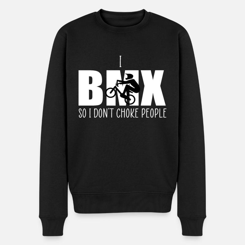 bmx drôle de citation sarcastique - Pull Premium bio Homme - noir