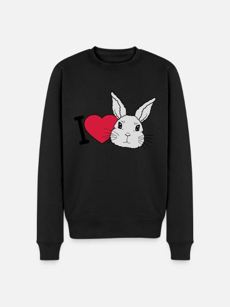 J’adore les lapins Logo - Pull Premium bio Homme - noir