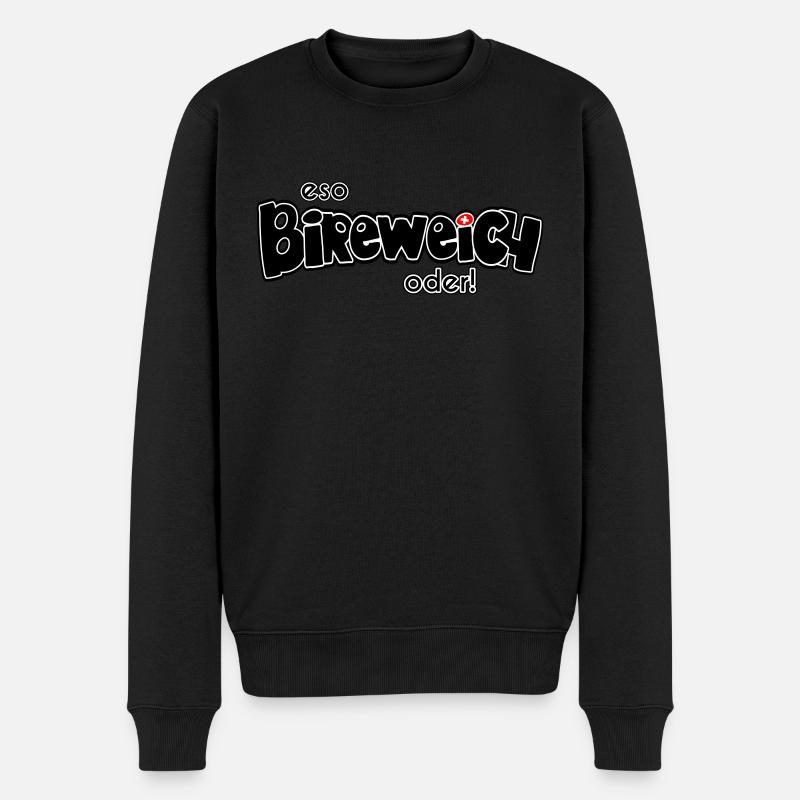 eso Bireweich oder! - Männer Premium Bio Pullover - Schwarz