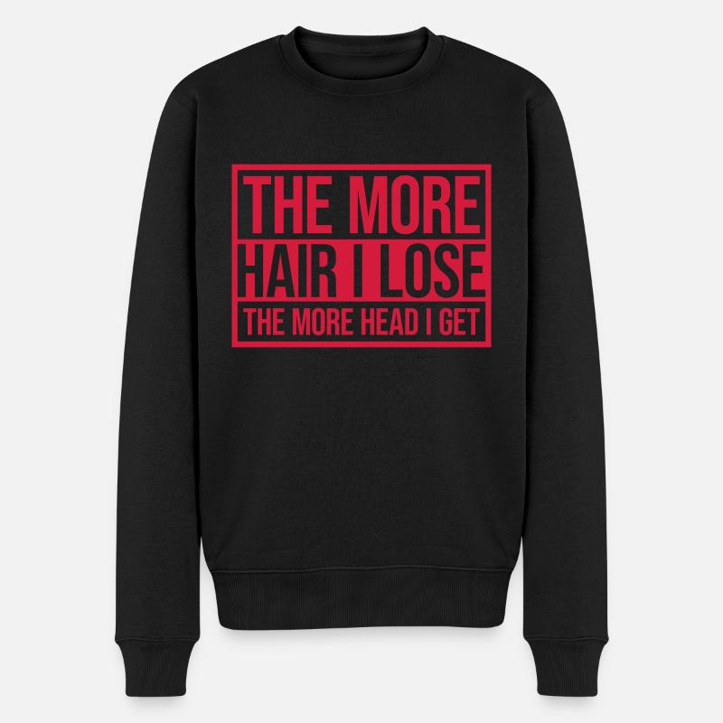 I get more head - Men's Premium Organic Jumper - black