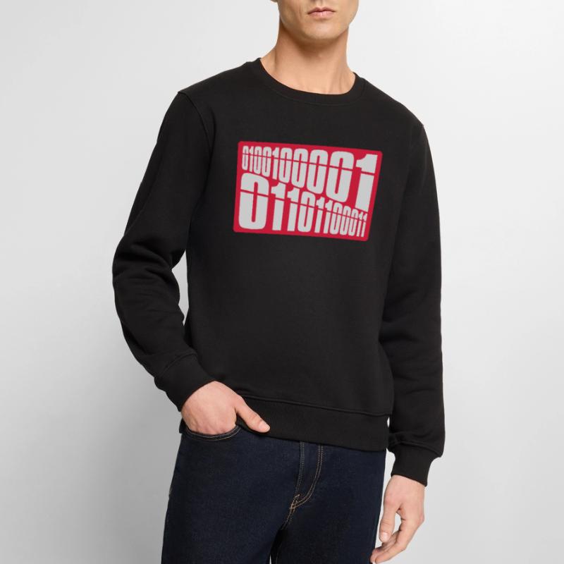 Binary Code Program Language Men's Premium Organic Jumper