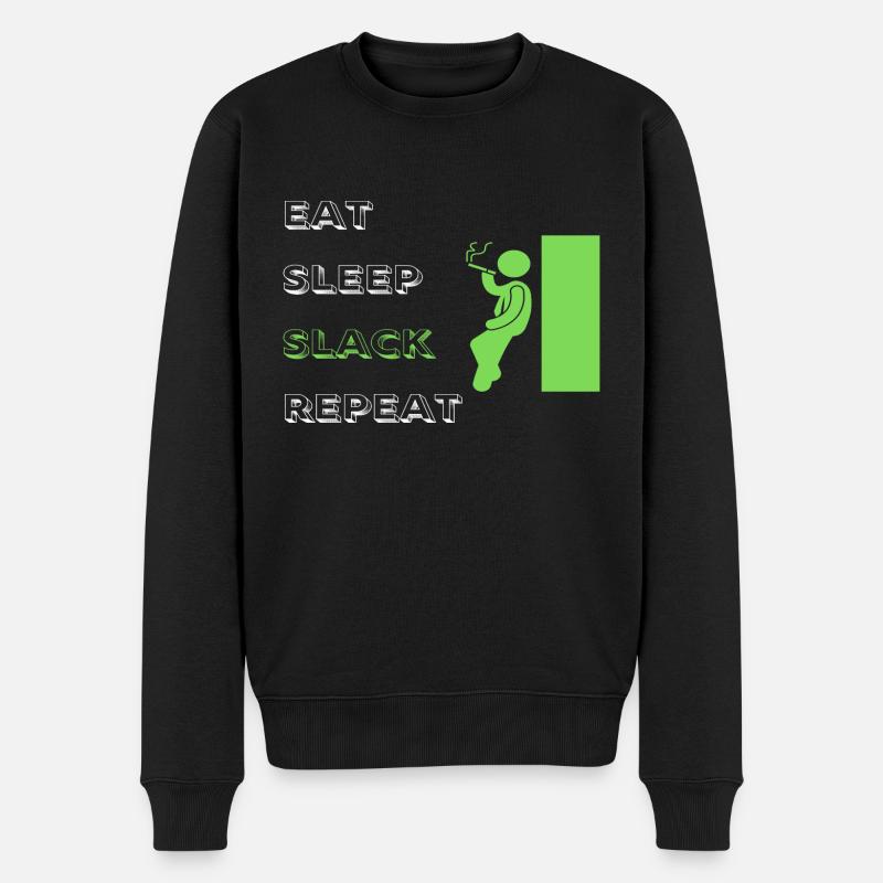 Manger Sleep Slack Répéter - Pull Premium bio Homme - noir