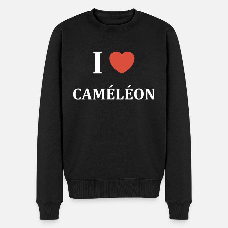 i love Caméléon - Pull Premium bio Homme - noir