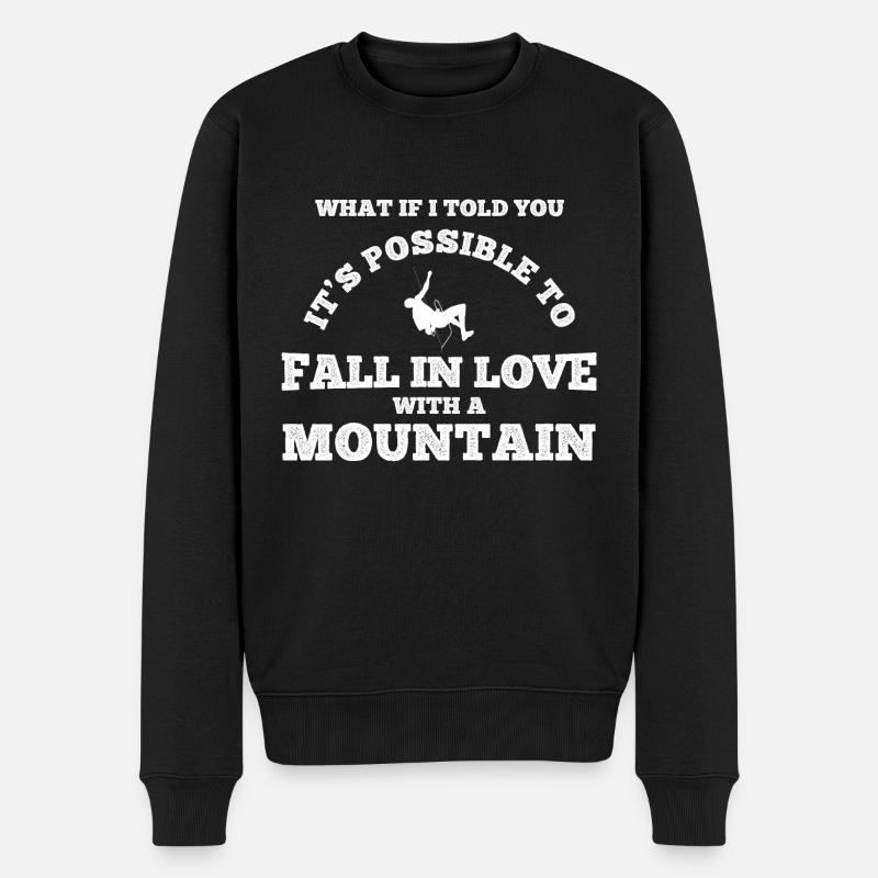 Klettern Bouldern - Männer Premium Bio Pullover - Schwarz