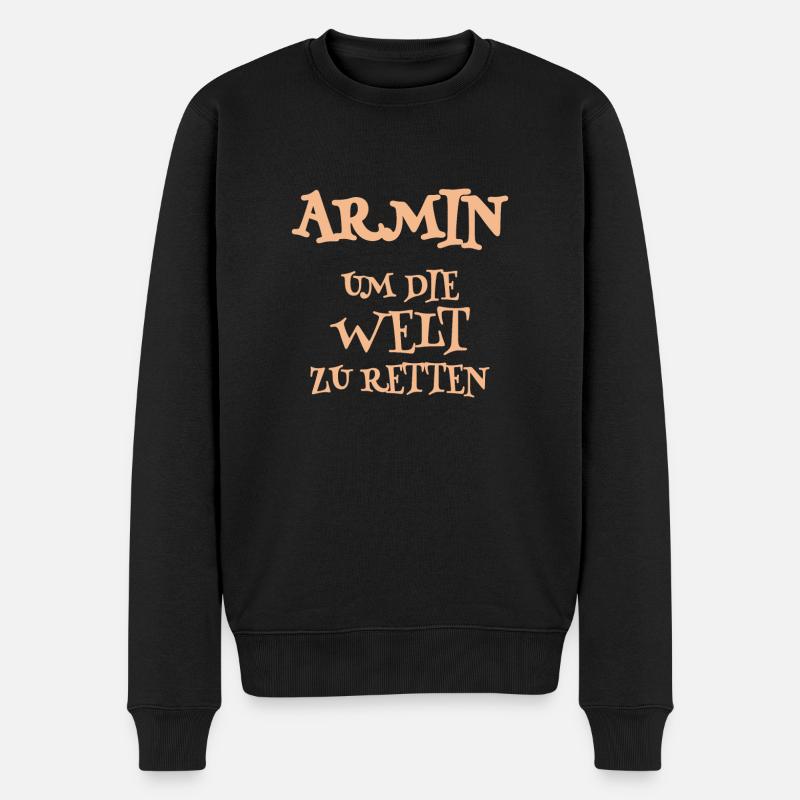 Geschenk für Armin - Männer Premium Bio Pullover - Schwarz